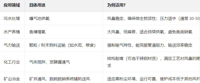 三葉羅茨鼓風(fēng)機(jī)的優(yōu)勢